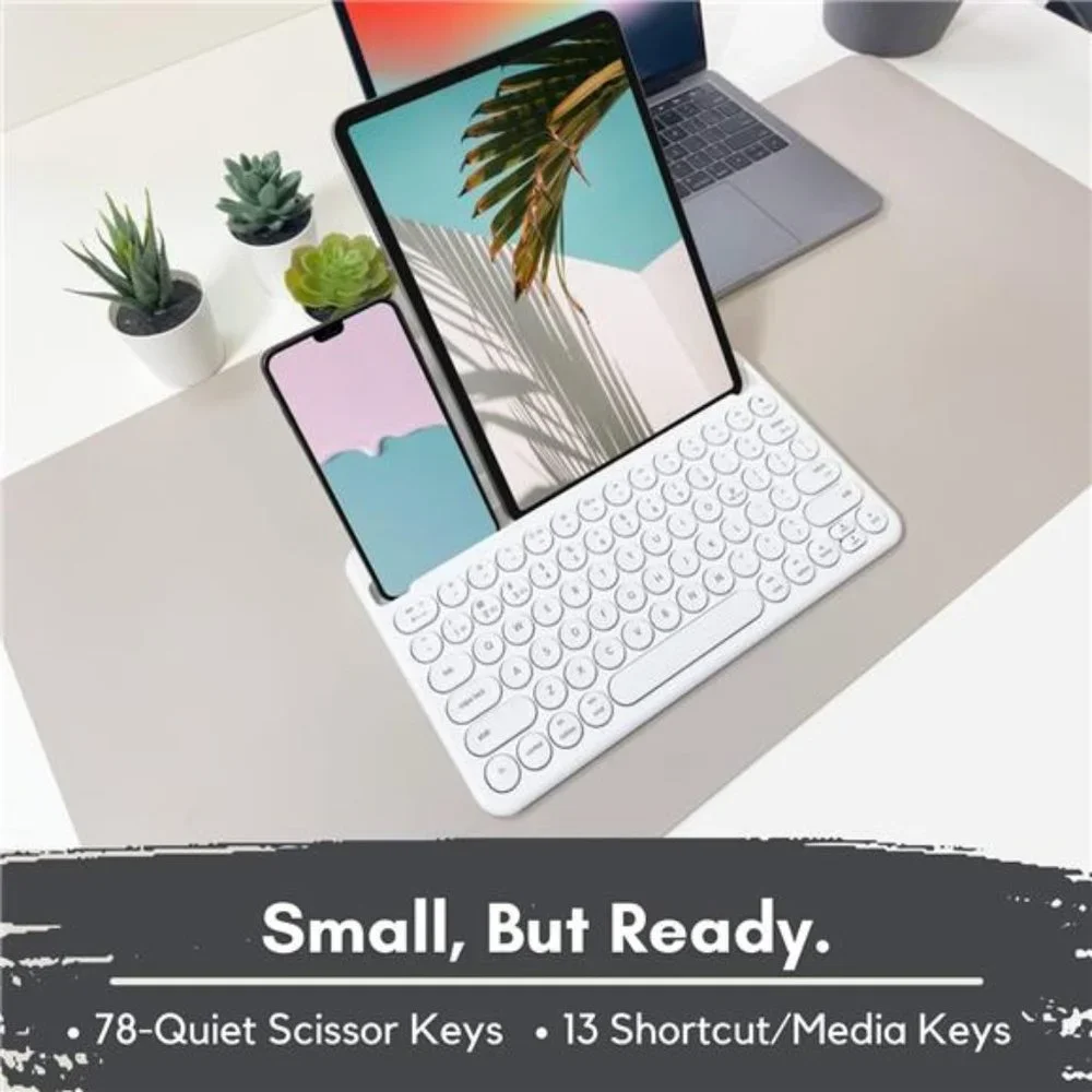 Multi Device Bluetooth Keyboard for iPhone iPad and Tablet - Portable Bluetooth